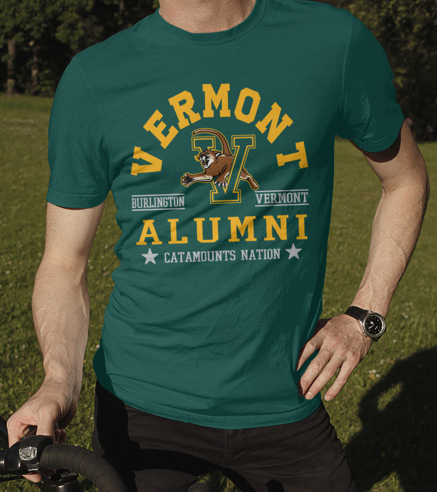 Vermont Burlington Alumni Catamounts Nation T-Shirt