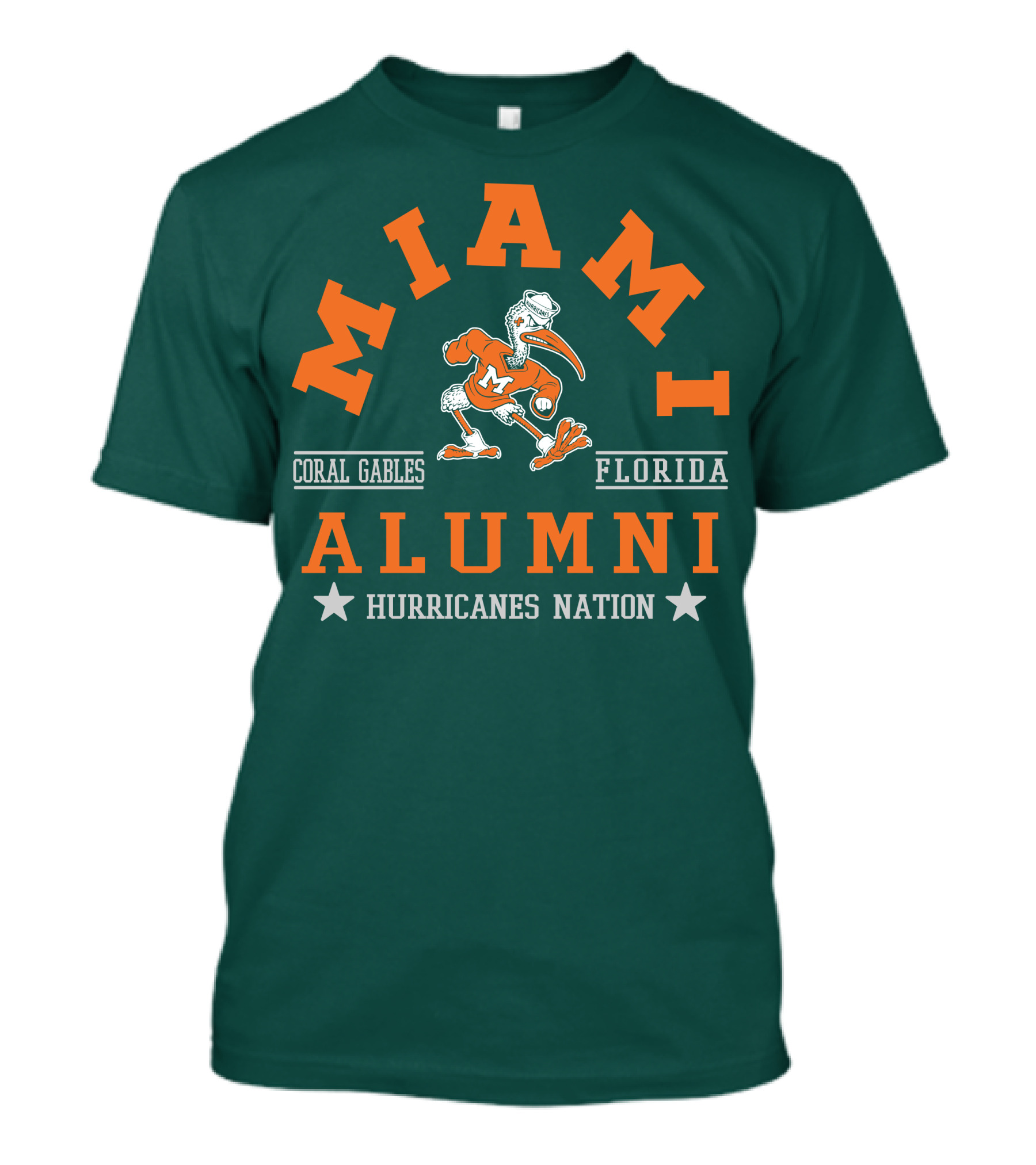 Miami Alumni Coral Gables Florida Hurricanes Nation T-Shirt