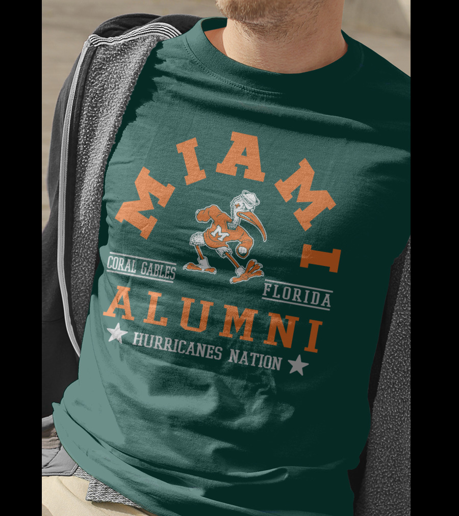 Miami Alumni Coral Gables Florida Hurricanes Nation T-Shirt