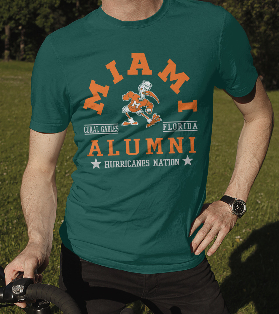 Miami Alumni Coral Gables Florida Hurricanes Nation T-Shirt