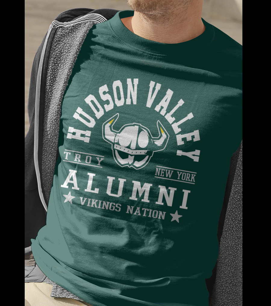 Hudson Valley Troy New York Alumni Vikings Nation T-Shirt