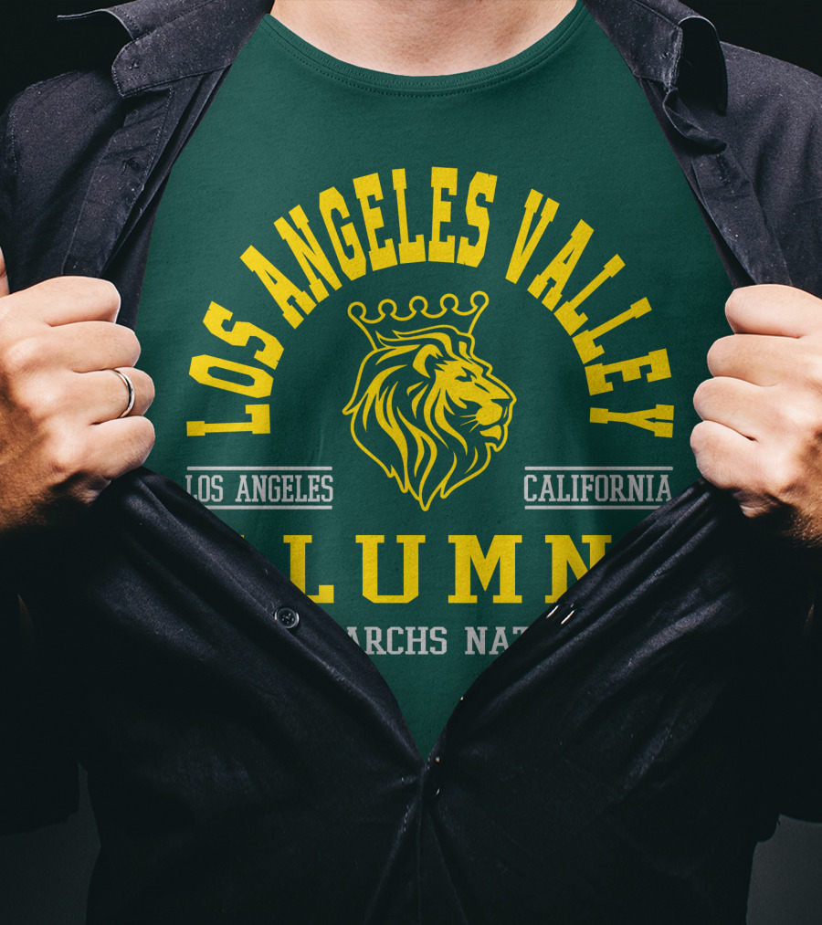 Los Angeles Valley Alumni Monarchs Nation California Lion T-Shirt