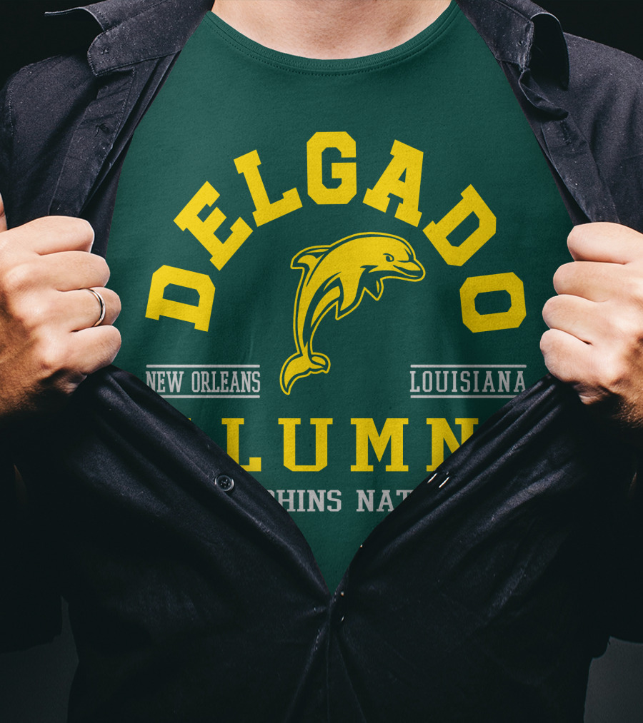 Delgado Alumni New Orleans Louisiana Dolphins Nation T-Shirt