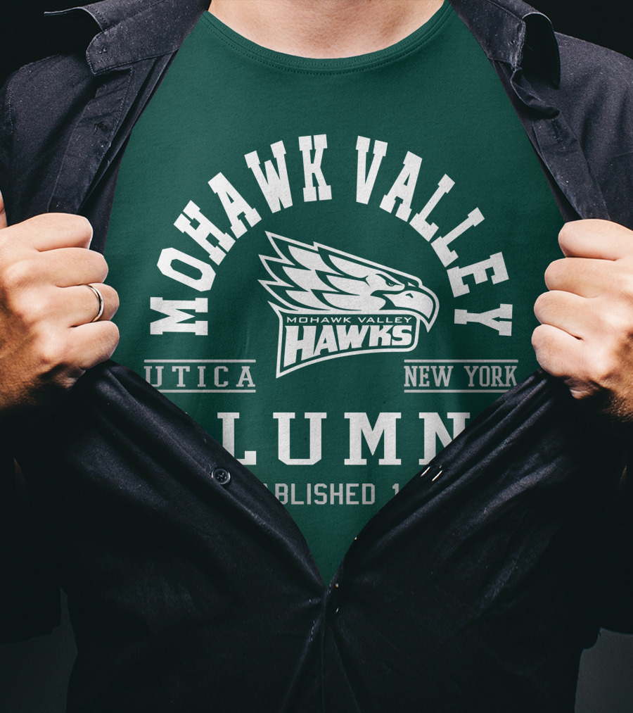 Mohawk Valley Hawks Alumni Utica New York Established 1946 T-Shirt