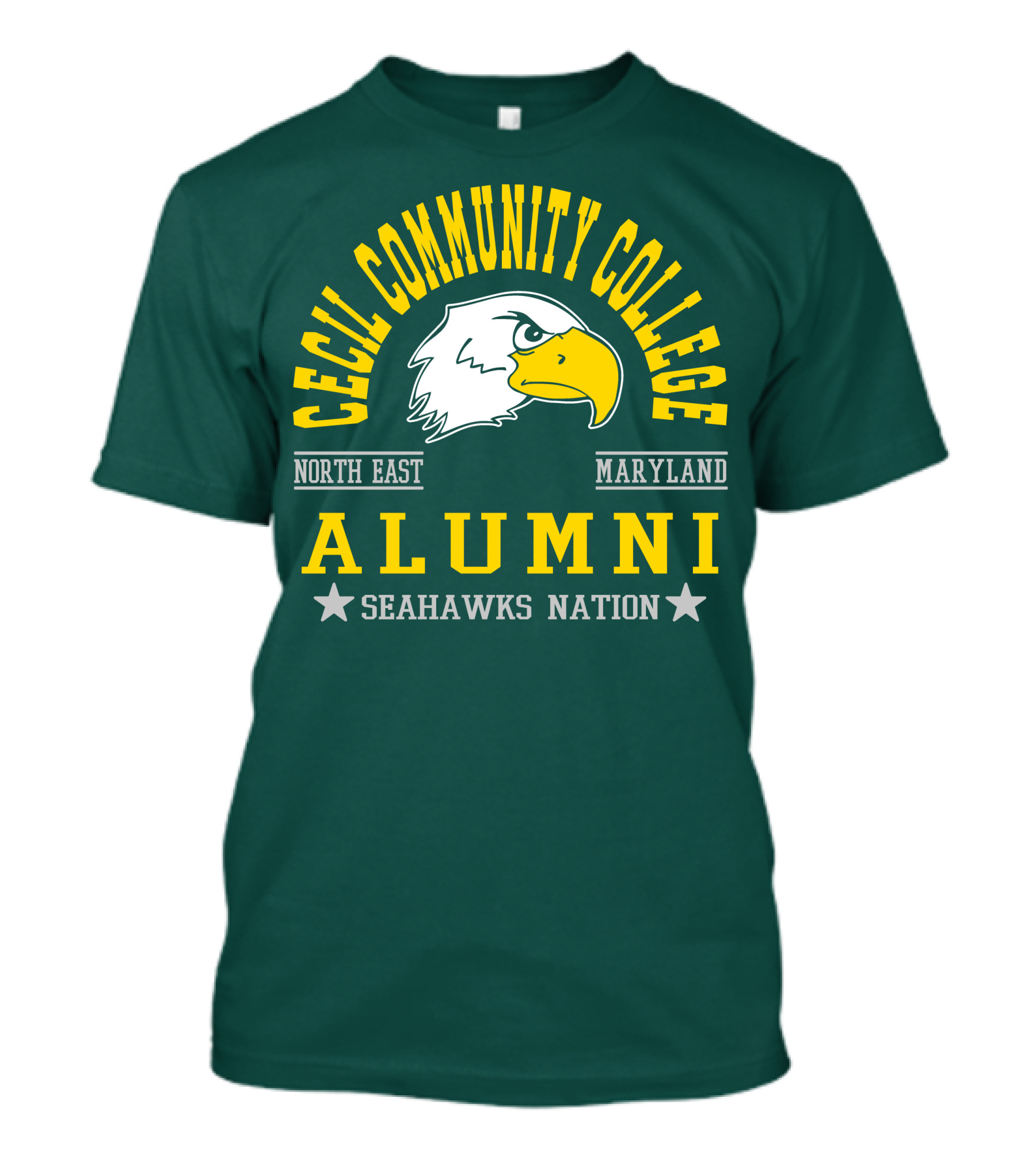 Cecil Community College Alumni Seahawks Nation North East Maryland T-Shirt