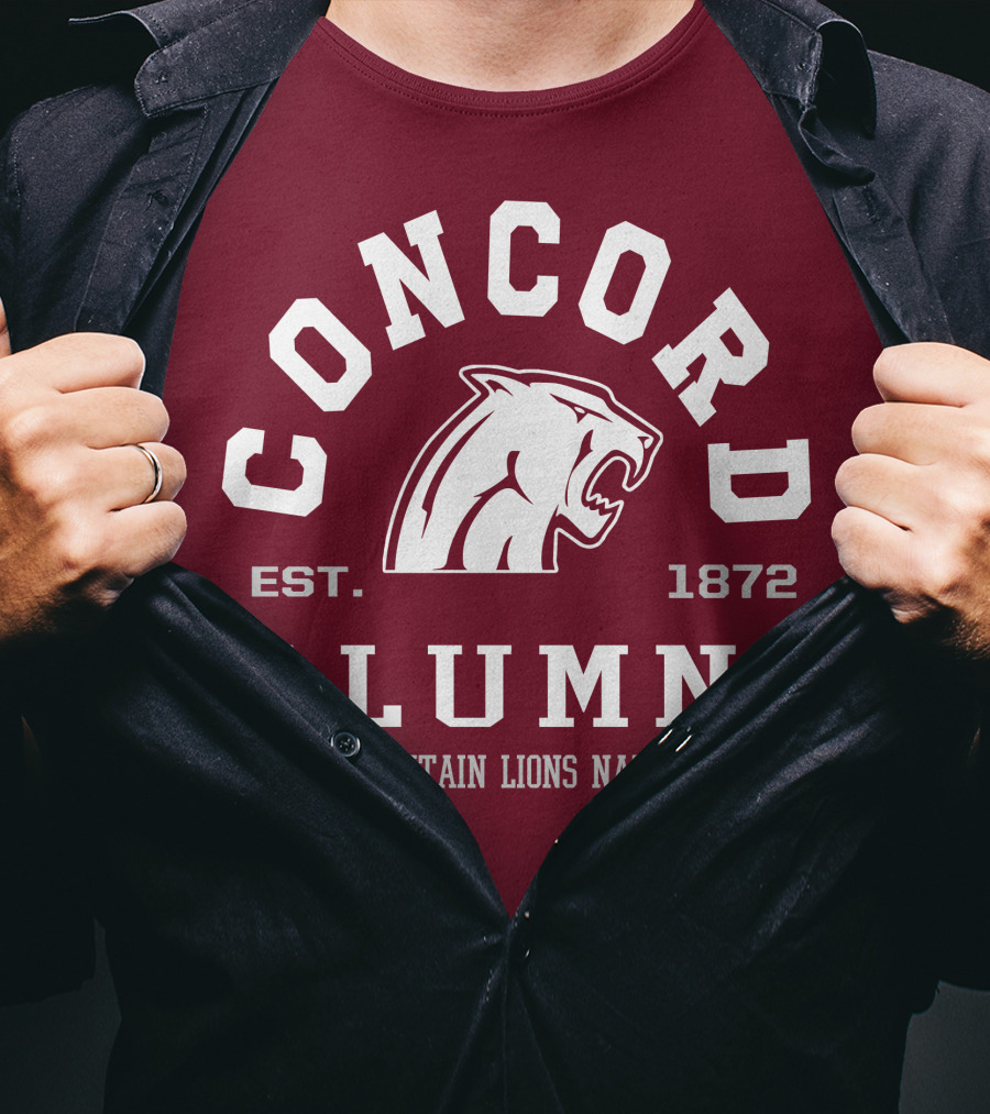 Concord Alumni Mountain Lions Nation Est. 1872 T-Shirt