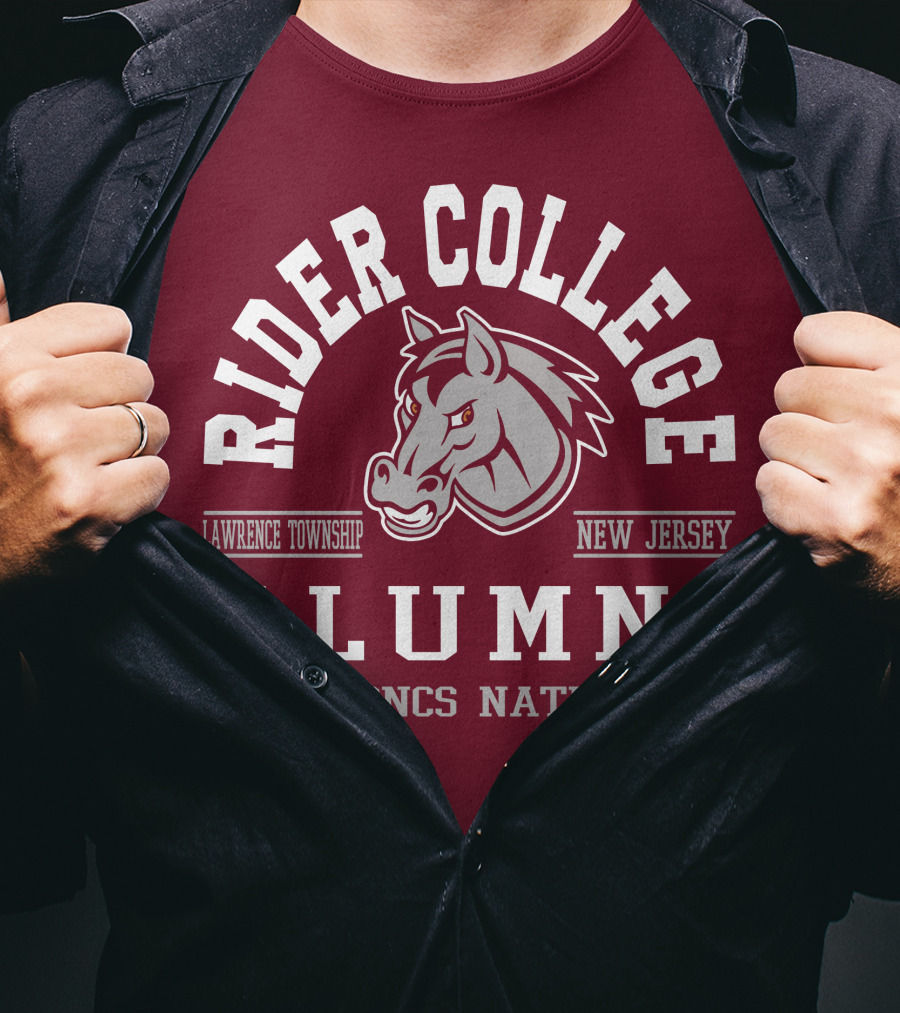 Rider College Alumni Broncs Nation Lawrence Township New Jersey T-Shirt