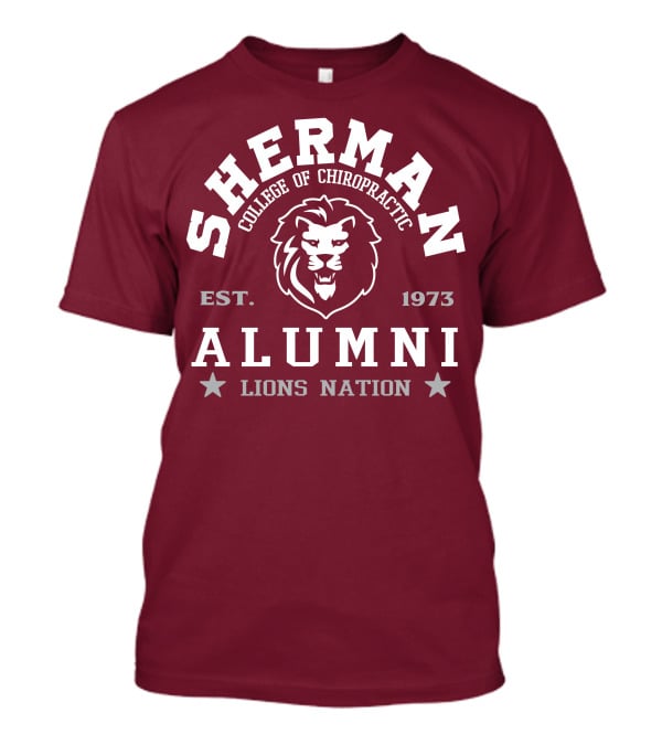 SHERMAN College Of Chiropractic Alumni EST. 1973 Lions Nation T-Shirt