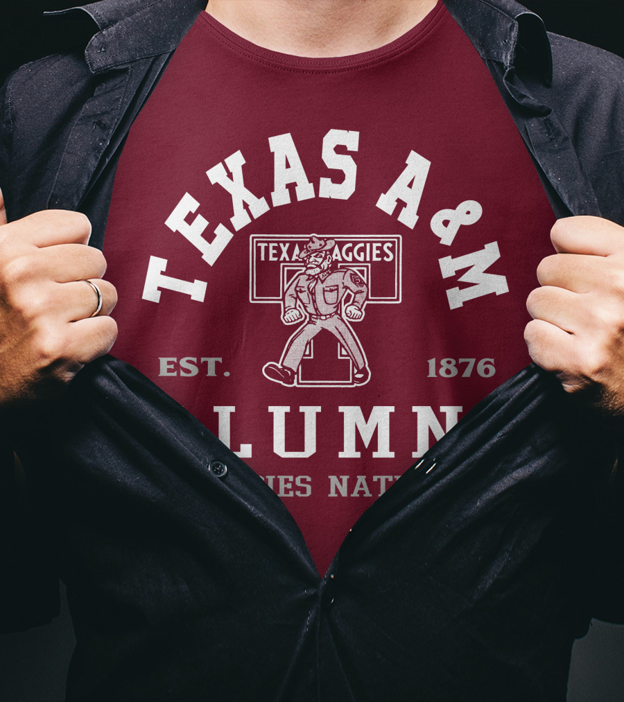 TEXAS A&M ALUMNI AGGIES NATION EST. 1876 T-Shirt