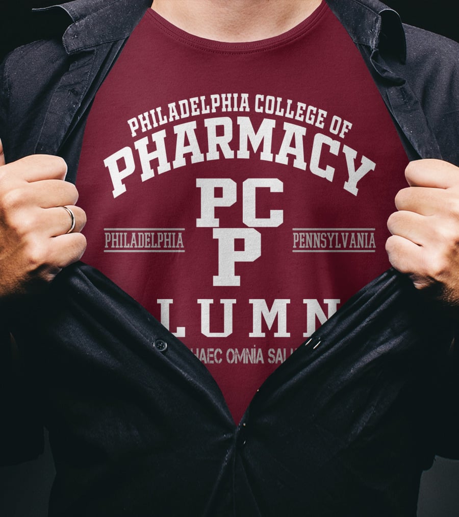 Philadelphia College Of Pharmacy Alumni PCP Pennsylvania Nosse Haec Omnia Salus Est T-Shirt