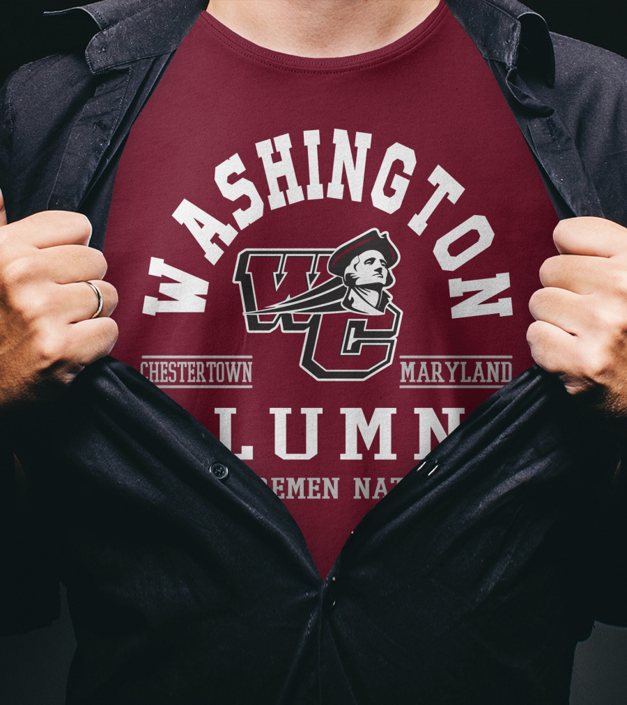 Washington College Alumni Shoremen Nation Chestertown Maryland WC T-Shirt