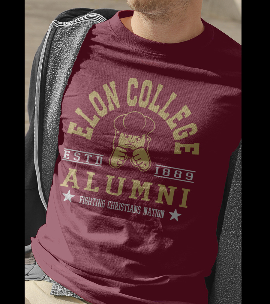 Elon College Alumni Fighting Christians Nation Estd 1889 T-Shirt