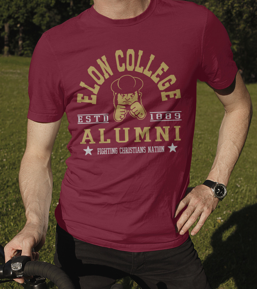 Elon College Alumni Fighting Christians Nation Estd 1889 T-Shirt