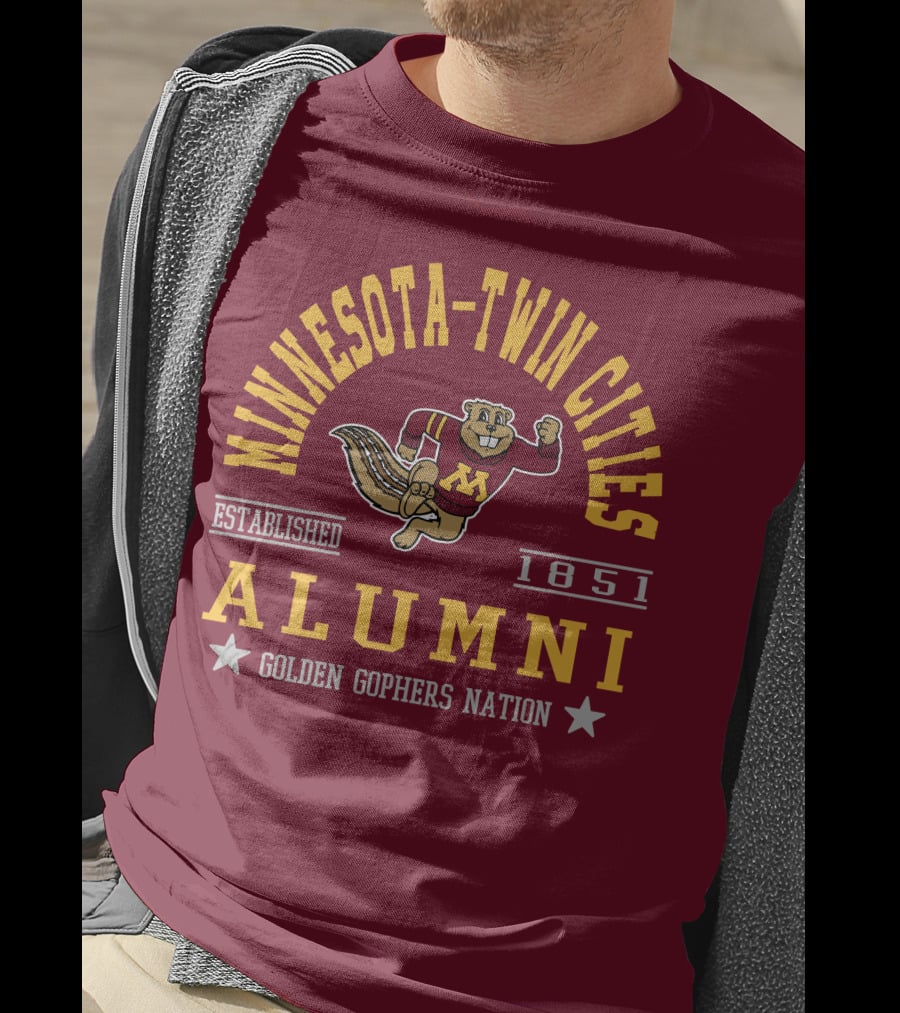Minnesota-Twin Cities Alumni Established 1851 Golden Gophers Nation T-Shirt