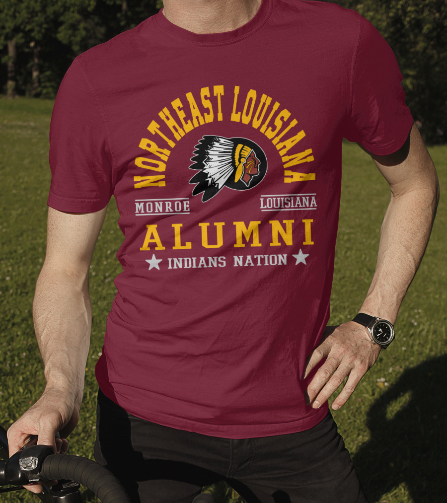 Northeast Louisiana Monroe Louisiana Alumni Indians Nation T-Shirt