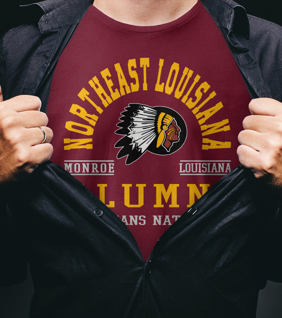 Northeast Louisiana Monroe Louisiana Alumni Indians Nation T-Shirt