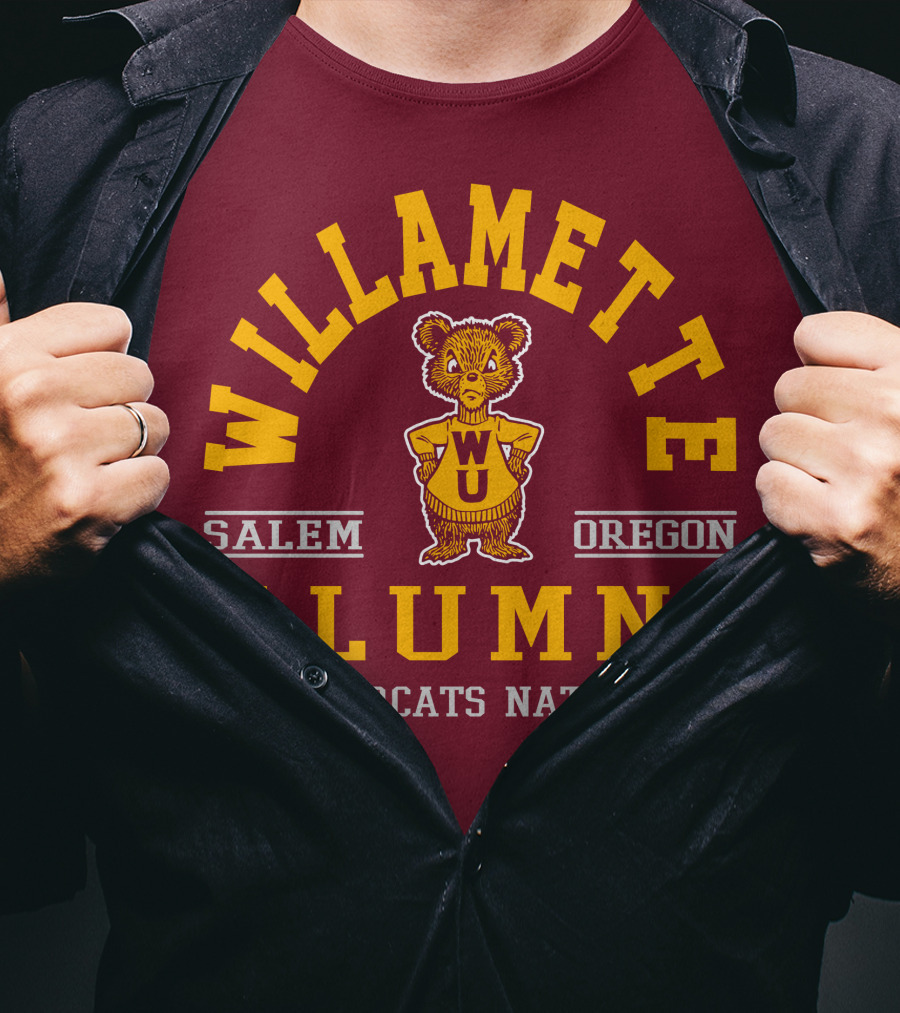 Willamette University Alumni Salem Oregon Bearcats Nation WU T-Shirt