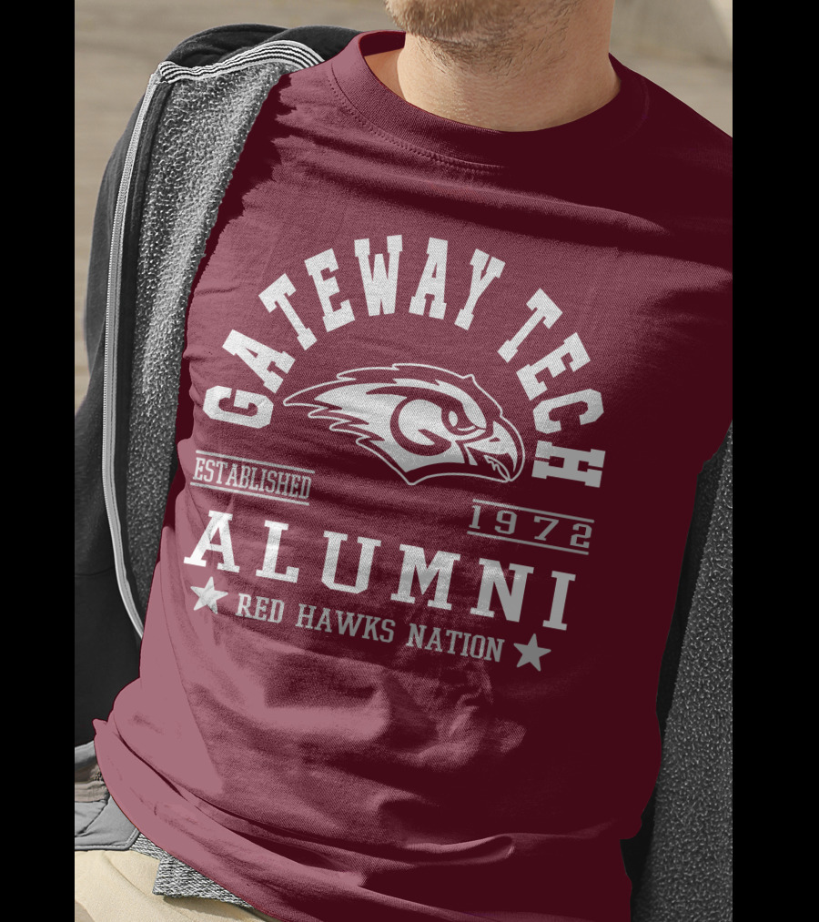 Gateway Tech Alumni Established 1972 Red Hawks Nation T-Shirt