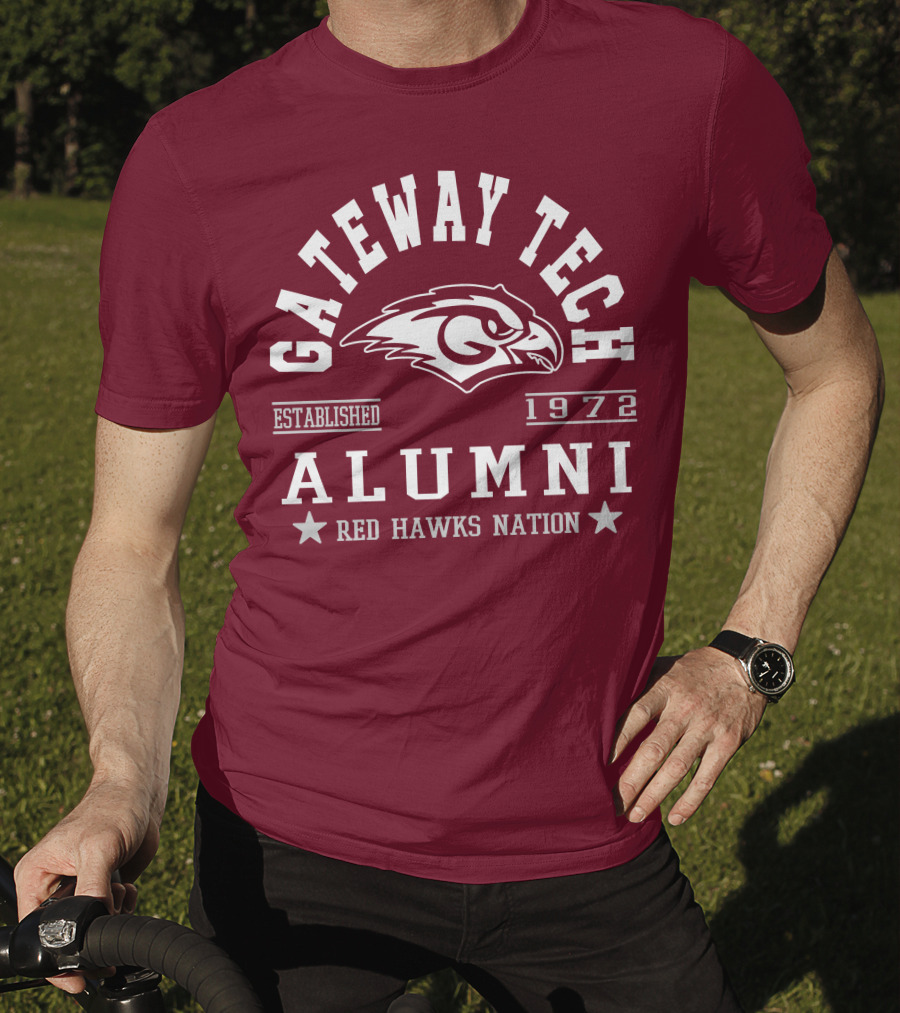 Gateway Tech Alumni Established 1972 Red Hawks Nation T-Shirt