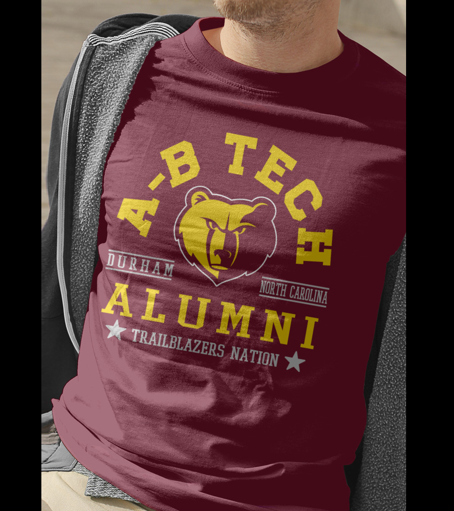 A-B Tech Alumni Trailblazers Nation Durham North Carolina Bear T-Shirt