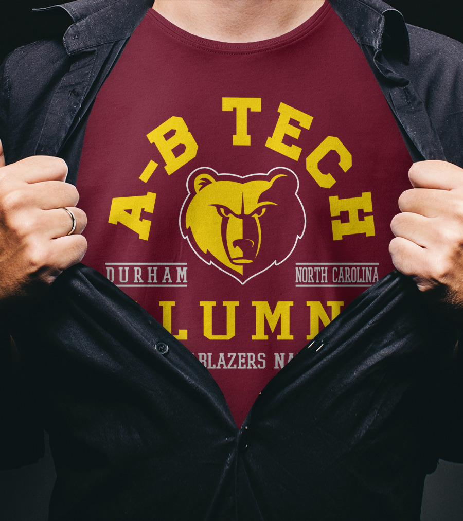 A-B Tech Alumni Trailblazers Nation Durham North Carolina Bear T-Shirt