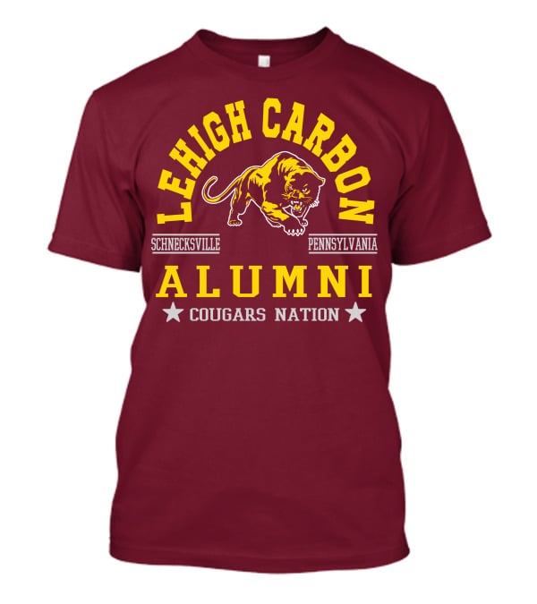 Lehigh Carbon Alumni Cougars Nation Schnecksville Pennsylvania T-Shirt