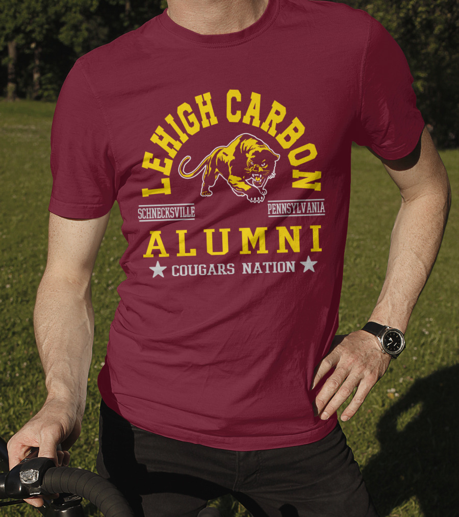 Lehigh Carbon Alumni Cougars Nation Schnecksville Pennsylvania T-Shirt