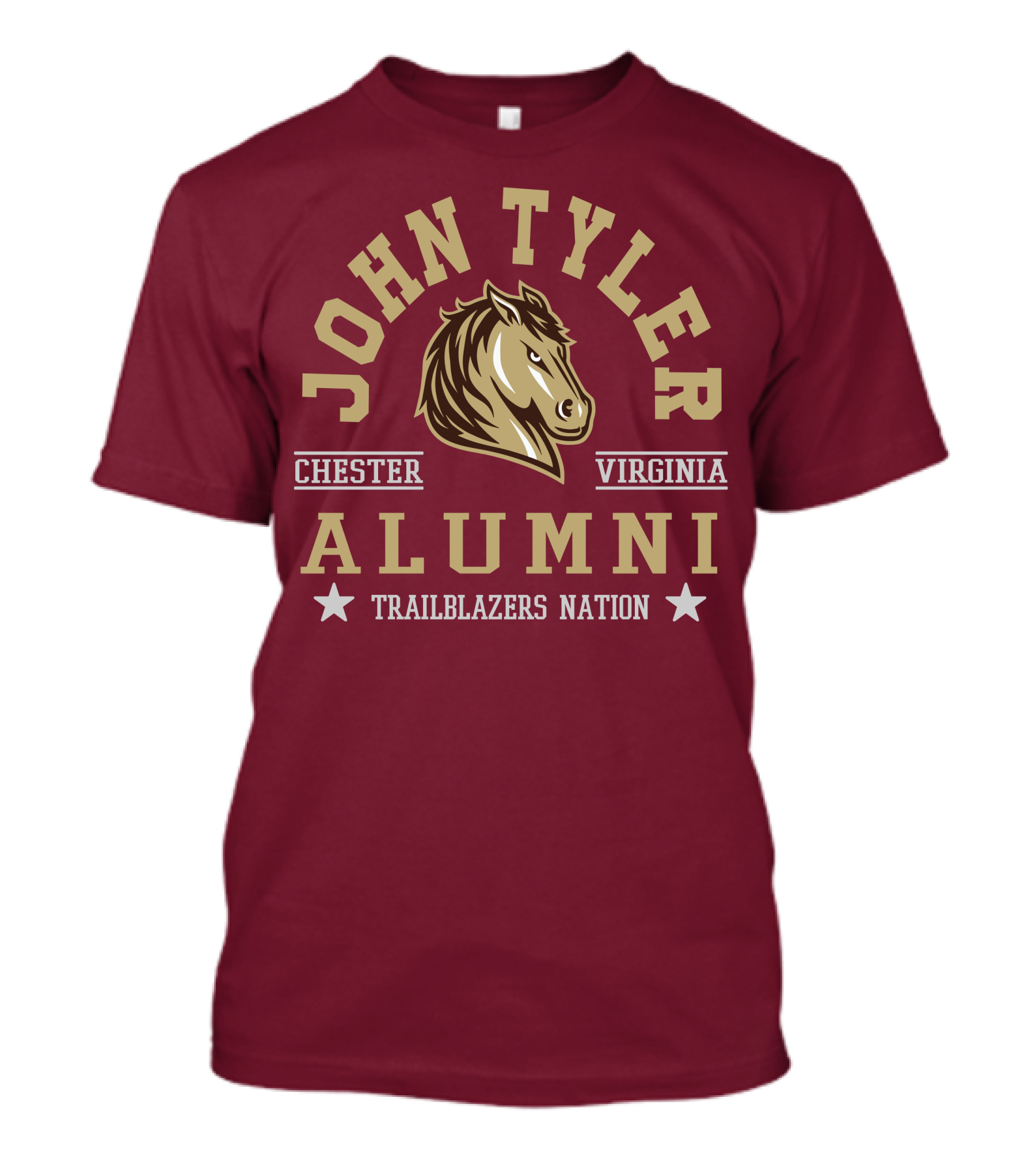 John Tyler Chester Virginia Alumni Trailblazers Nation T-Shirt