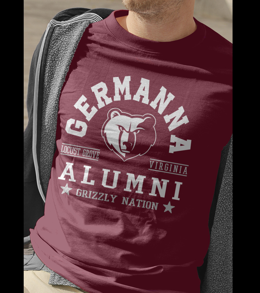 Germanna College Alumni Locust Grove Virginia Grizzly Nation T-Shirt