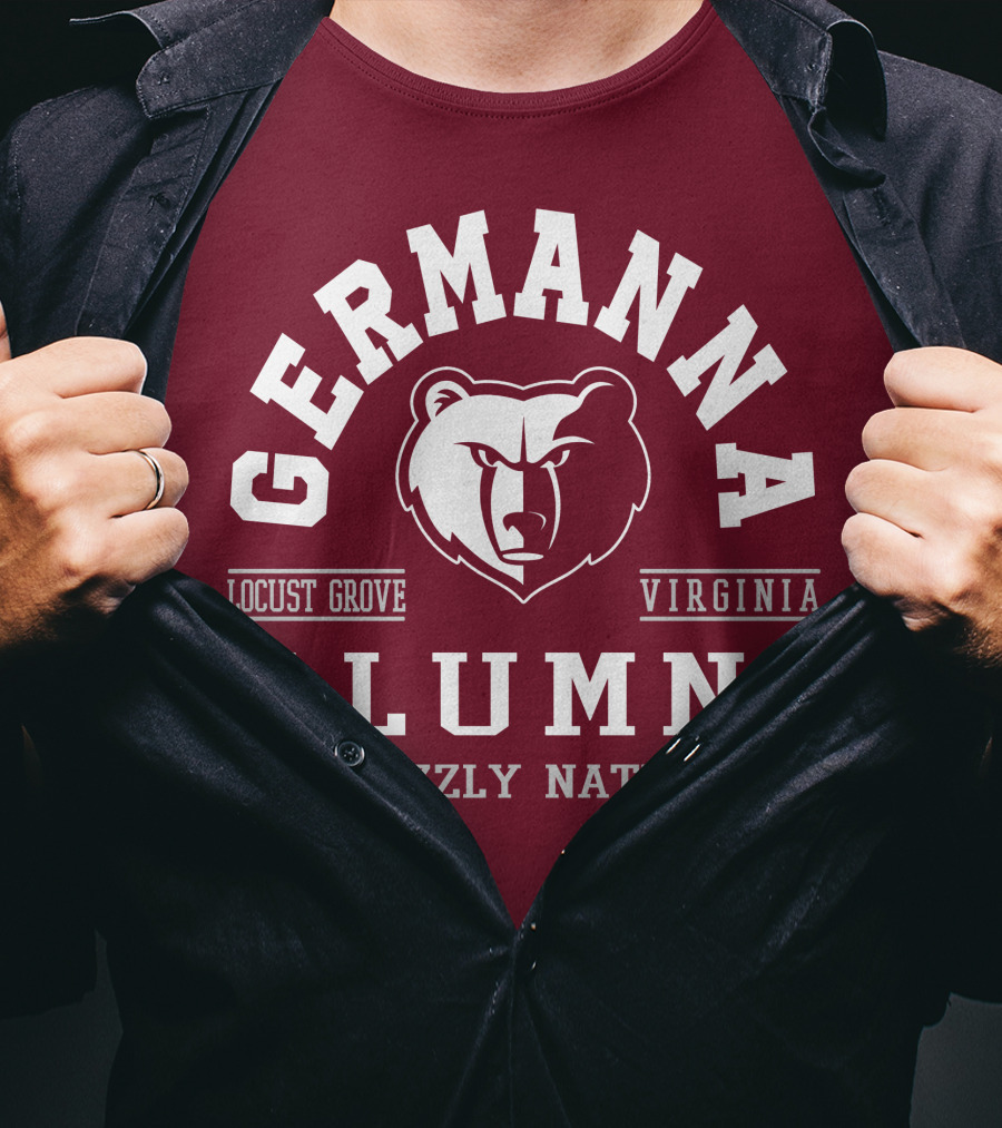 Germanna College Alumni Locust Grove Virginia Grizzly Nation T-Shirt