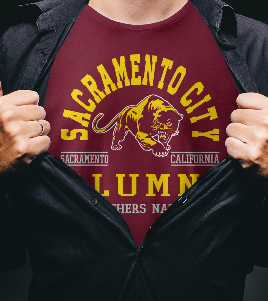 Sacramento City Alumni Panthers Nation Sacramento California T-Shirt