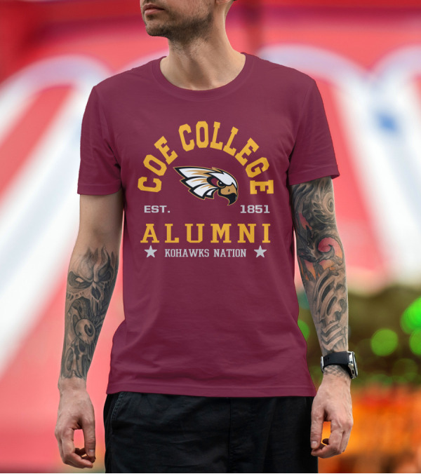 Premium T-Shirt: Coe College Est. 1851 Alumni Kohawks Nation T-Shirt Coe College Est. 1851 Alumni Kohawks Nation T-Shirt