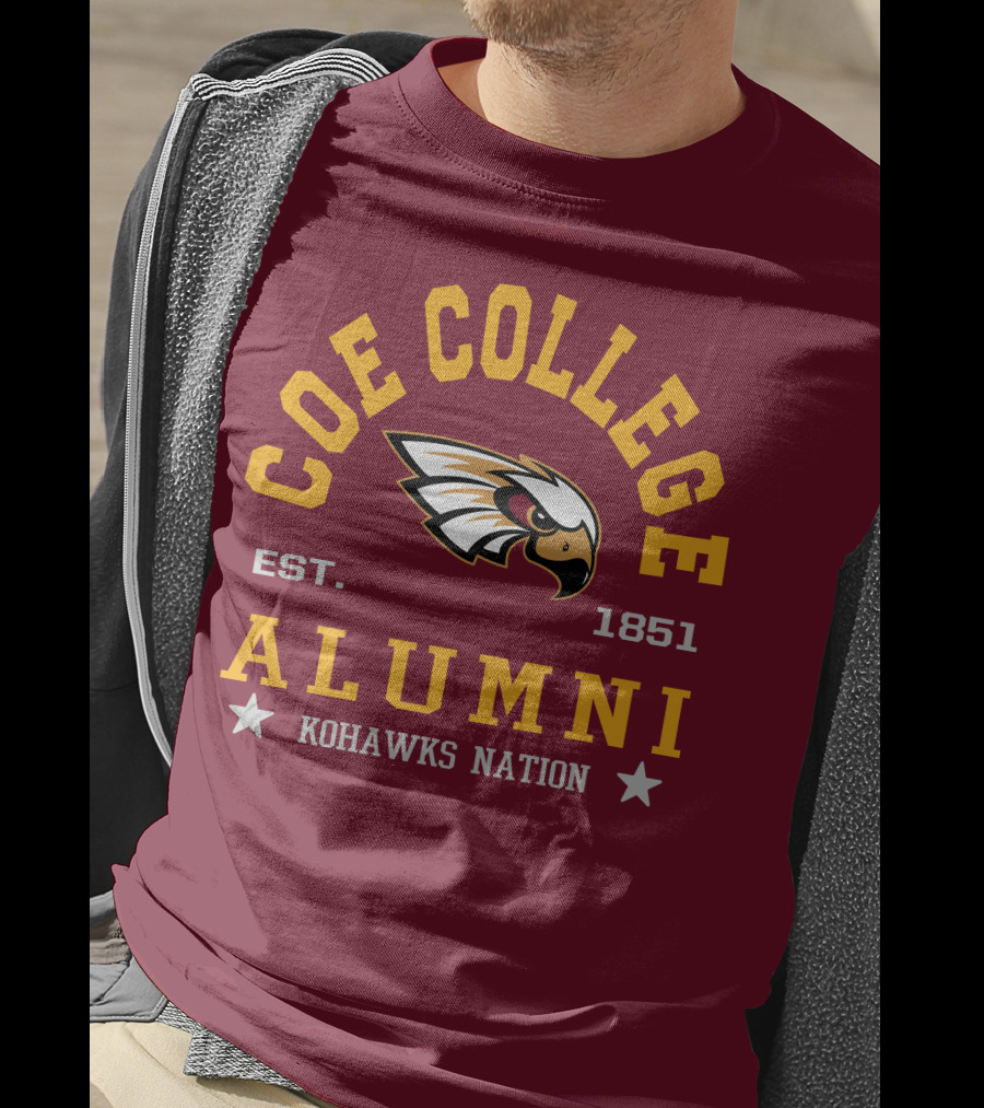 Coe College Est. 1851 Alumni Kohawks Nation T-Shirt
