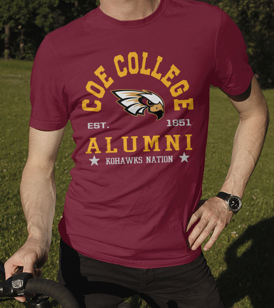 Coe College Est. 1851 Alumni Kohawks Nation T-Shirt