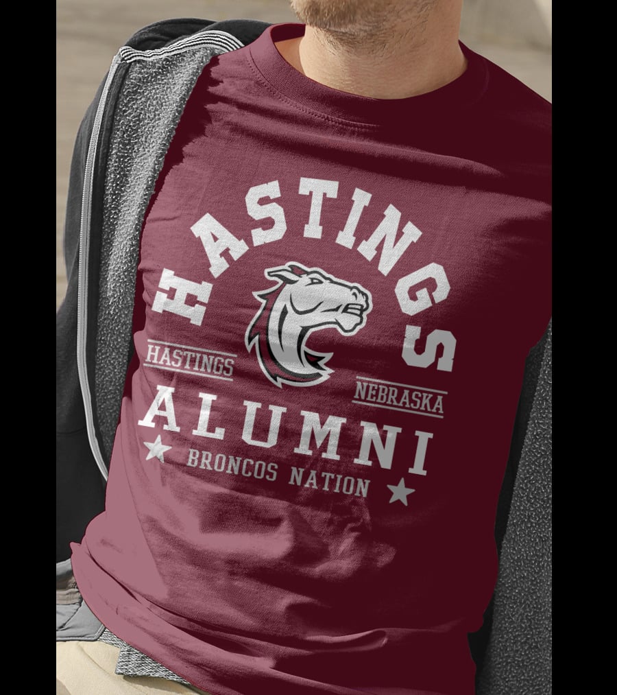Hastings Nebraska Alumni Broncos Nation Hastings College T-Shirt