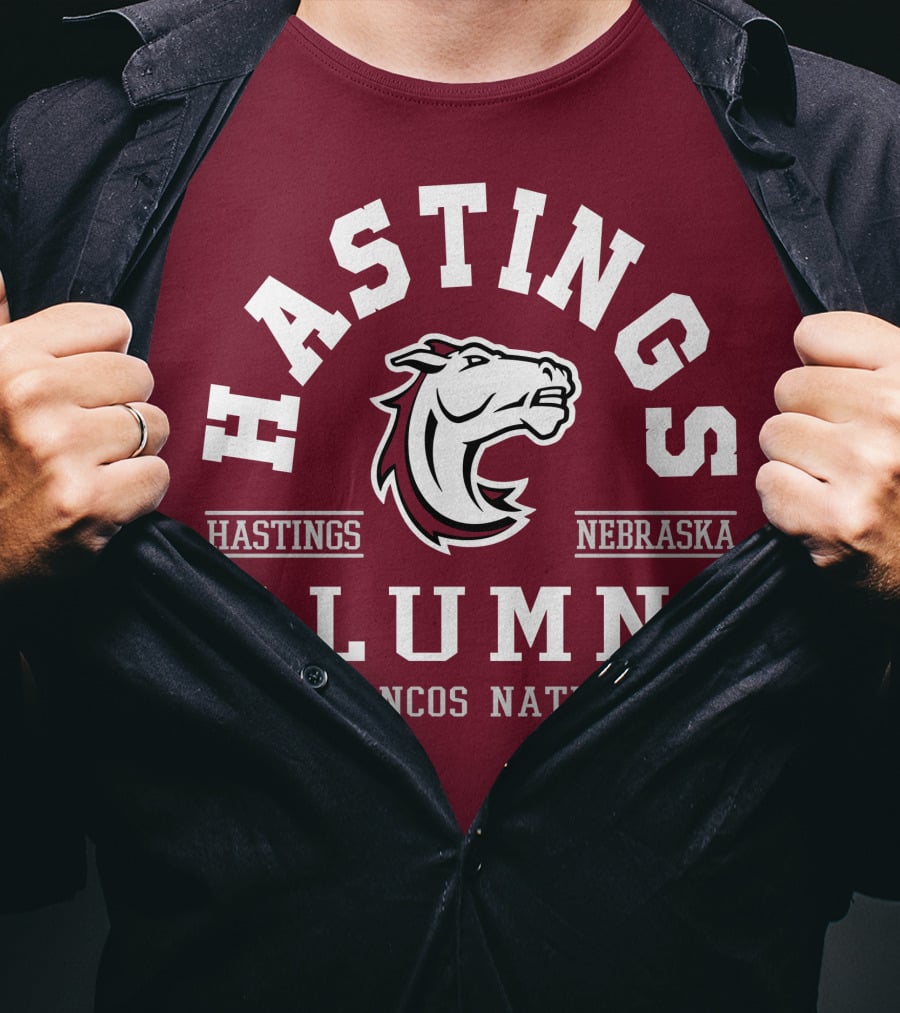 Hastings Nebraska Alumni Broncos Nation Hastings College T-Shirt