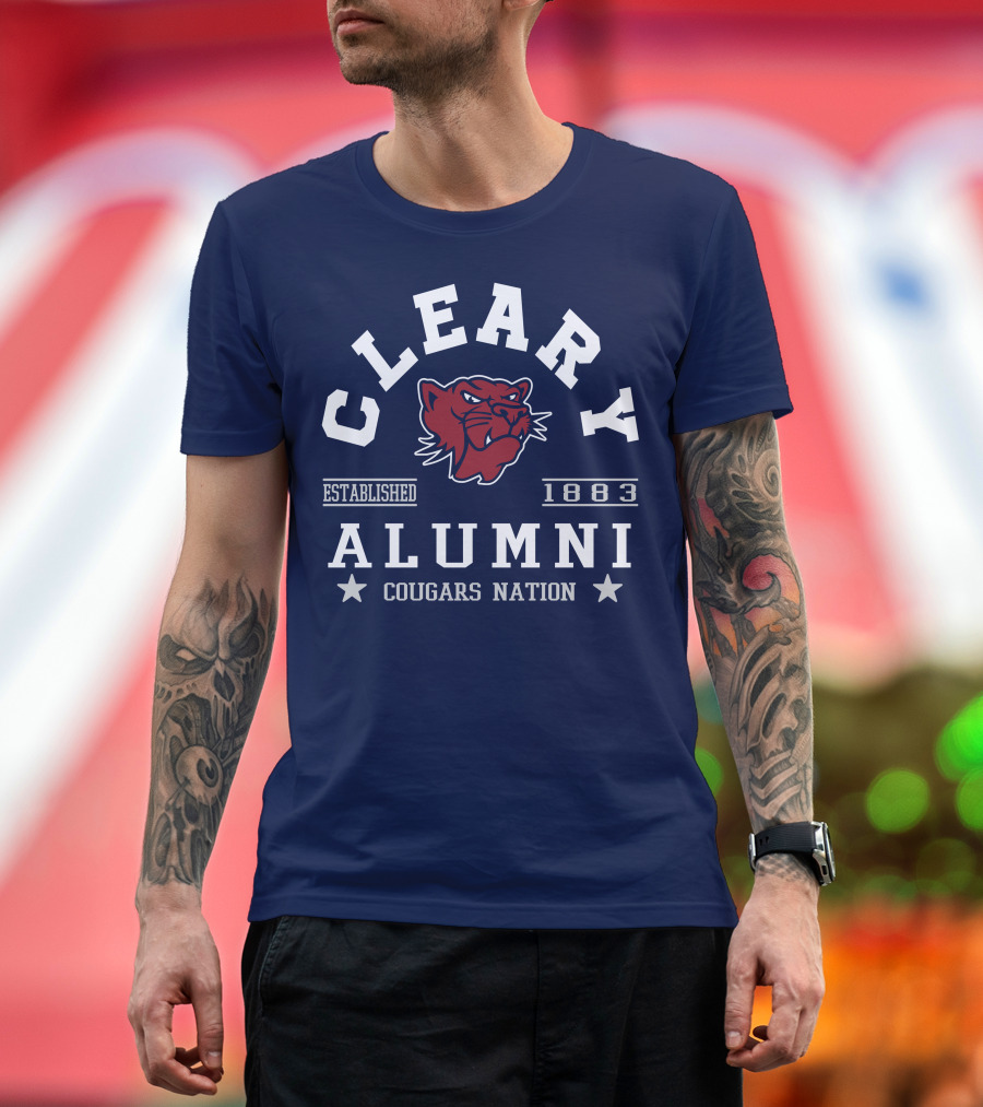 Cleary Alumni Cougars Nation Established 1883 T-Shirt