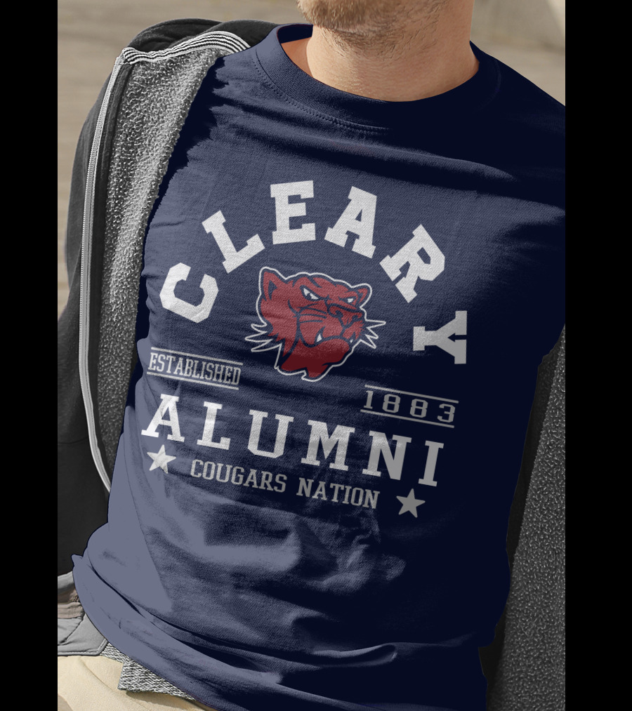 Cleary Alumni Cougars Nation Established 1883 T-Shirt