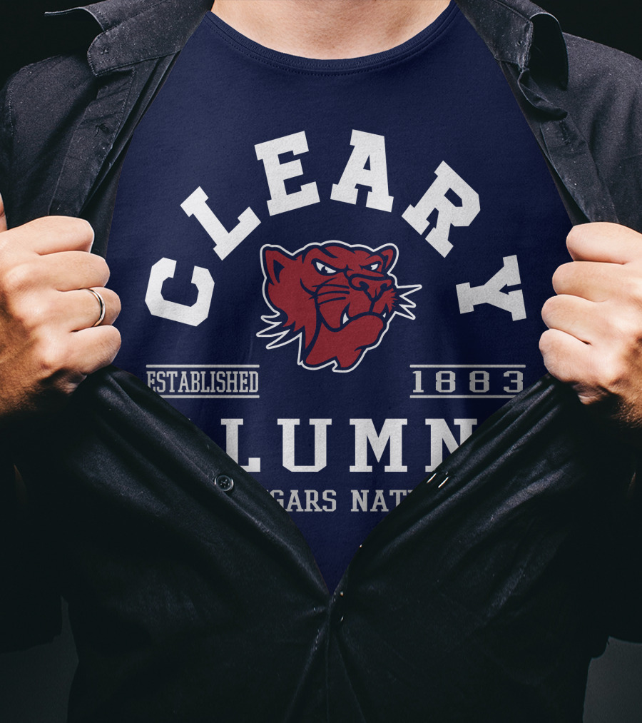 Cleary Alumni Cougars Nation Established 1883 T-Shirt