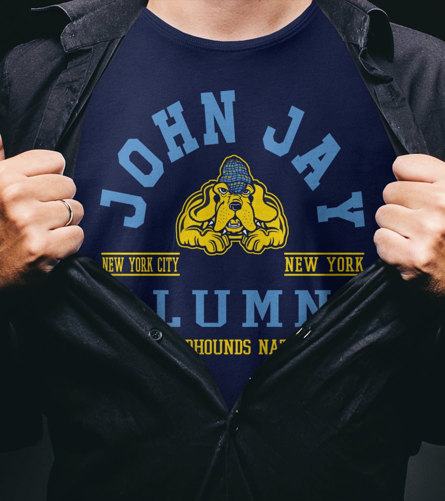 John Jay College Alumni Bloodhounds Nation New York City New York T-Shirt