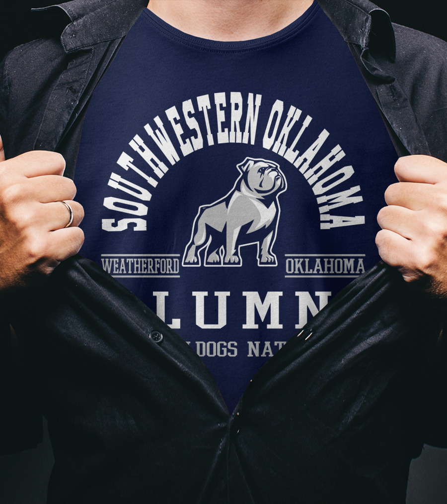 Southwestern Oklahoma Weatherford Bulldogs Alumni Nation T-Shirt