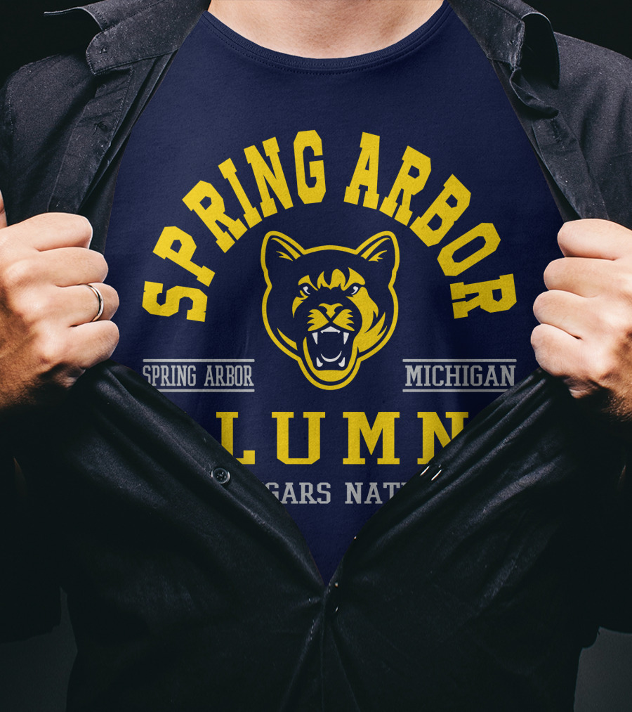Spring Arbor Michigan Alumni Cougars Nation T-Shirt