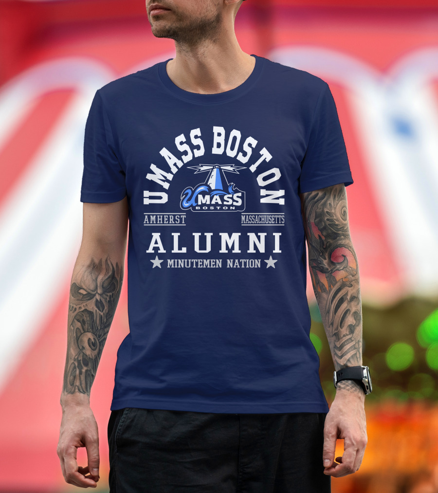 UMass Boston Alumni Amherst Massachusetts Minutemen Nation T-Shirt
