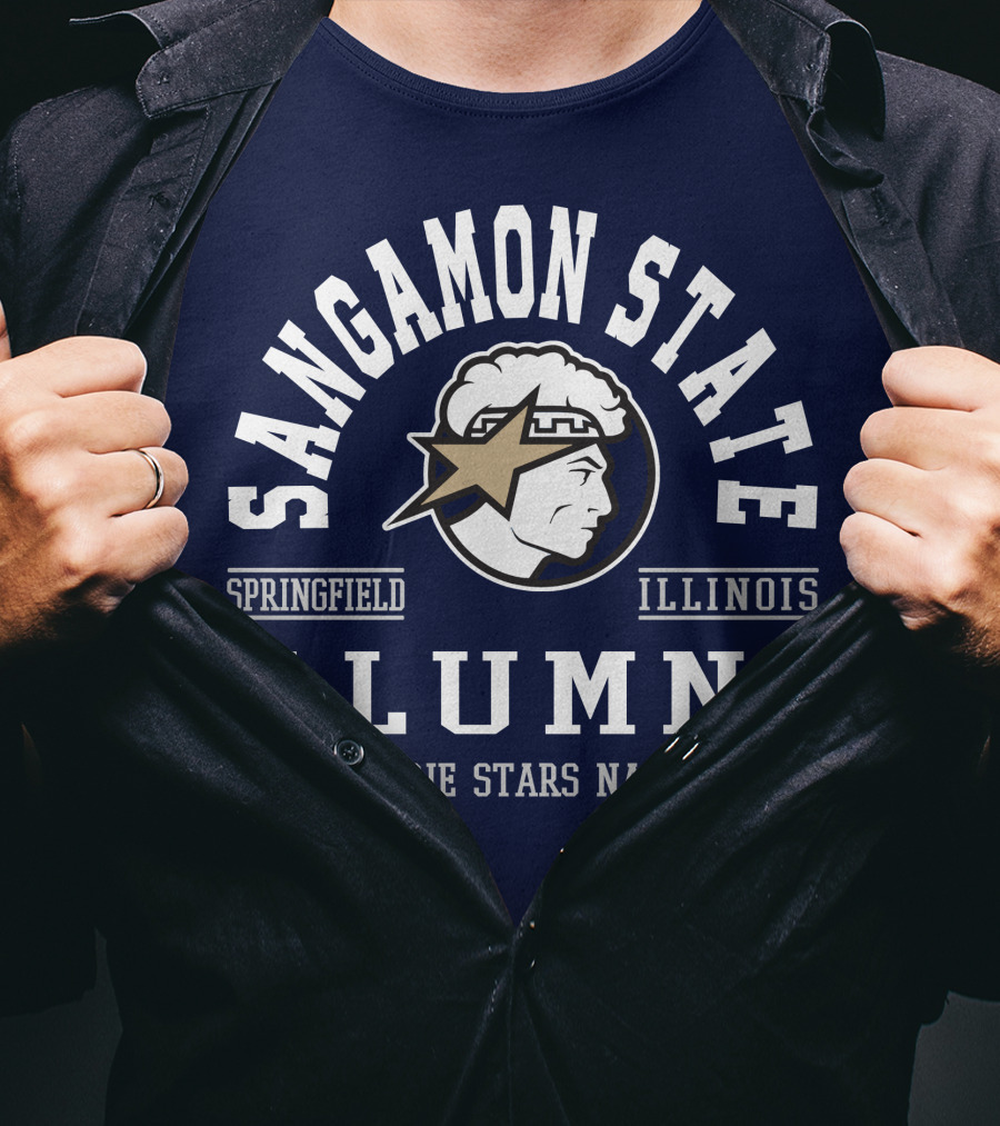 Sangamon State Springfield Illinois Alumni Prairie Stars Nation T-Shirt
