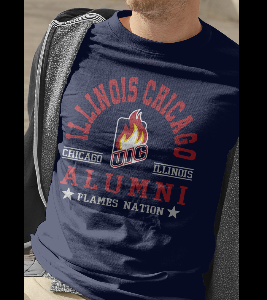 Illinois Chicago UIC Alumni Flames Nation T-Shirt