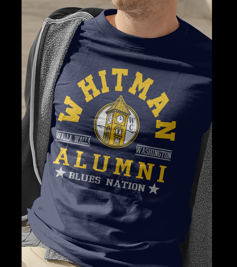 Whitman College Alumni Walla Walla Washington Blues Nation T-Shirt