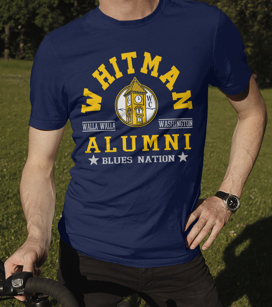 Whitman College Alumni Walla Walla Washington Blues Nation T-Shirt