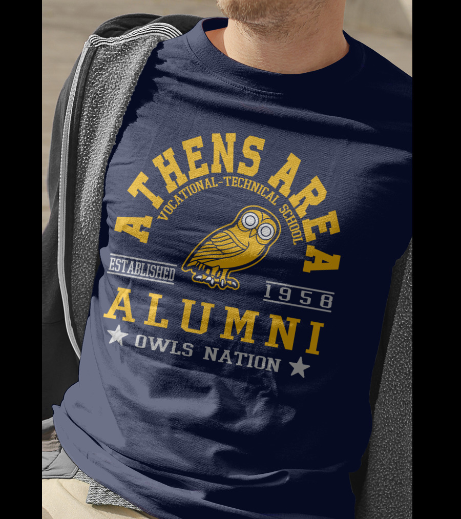 Athens Area Vocational-Technical School Alumni Owls Nation Established 1958 T-Shirt