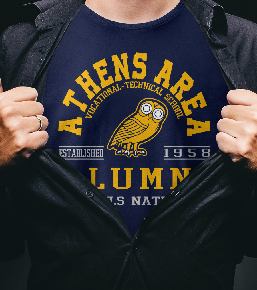 Athens Area Vocational-Technical School Alumni Owls Nation Established 1958 T-Shirt