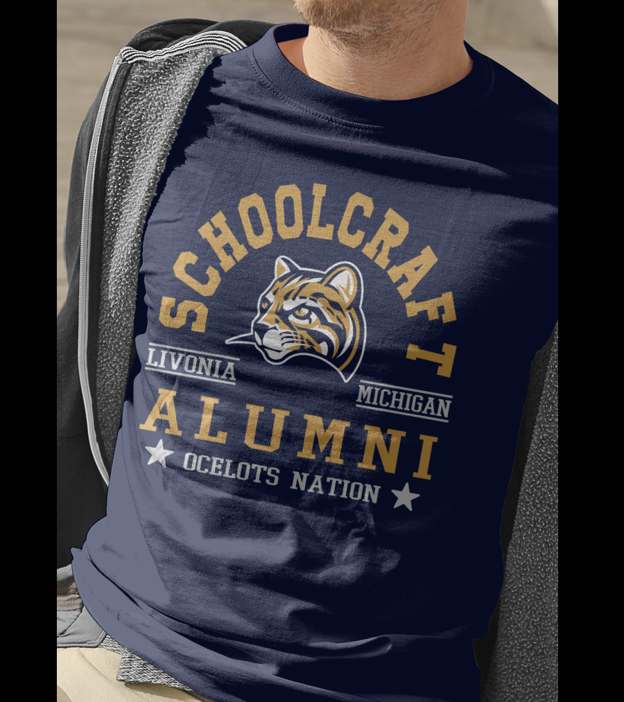 Schoolcraft College Alumni Ocelots Nation Livonia Michigan T-Shirt